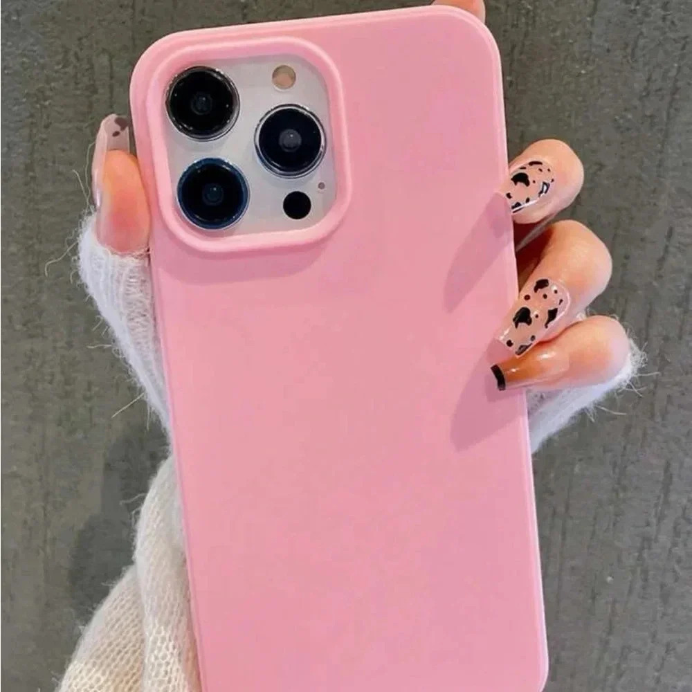 ⚠️Clearance iPhone 15/Pro/Pro Max Solid Pink Phone Case - Picture 2 of 4